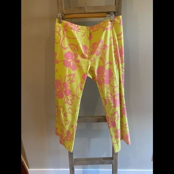 TRINA Turk pink Floral Tiki Hawaiian trouser - Picture 1 of 5